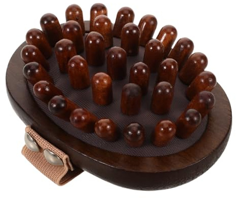 VERDANVERSE Holz Meridian Massagebürste mit Ergonomischem Design für Ganzkörper Akupunktur Massage und Peeling Handliche Trockenbürste vor Schlafengehen oder Schönheitssalon