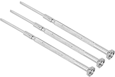 Jiawu Reparatur-Schraubendreher-Set für Blasinstrumente, Langlebiges Metall-Wartungswerkzeug für Saxophon, Klarinette, Oboe, Flöte, Fagott mit 3 Stück – Einfaches Tragen für Musiker, Silber