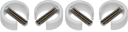 cyclingcolors 2x Clip de fixation avec goupille Ø 4mm pour manivelle volet roulant Ø 15mm extérieur couleur blanc Fenêtre Store Ouverture Fermeture Clipsage (Lot de 2)