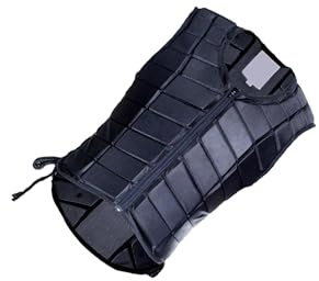 QUXVUIS Gilet de sécurité équestre avec Rembourrage renforcé pour Noir M | une absorption des chocs optimale et un confort accru. Convient à Pour tous les âges. , Noir , M