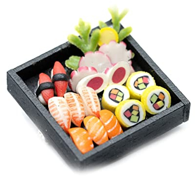 Miniblings Sushi Platte Brosche Japanische Spezialität Japan Kawaii Essen Asien - Handmade Modeschmuck I Anstecknadel Button Pins