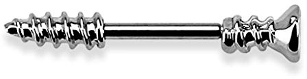beyoutifulthings Schraube Brustwarzen-Piercing Intim-Piercing Brust-Piercing Nippel-Piercing Edelstahl HÄMATIT Gold Silber 1,6mm 11mm