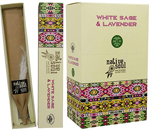 Kheops International Green Tree Incense 15 gr (White Sage & Lavander), Pack of 12