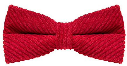 MASADA Herren Cord-Fliege im Retro-Look vorgebunden, stufenlos verstellbar, handgefertigt mit Hakenverschluss - 12 x 6 cm