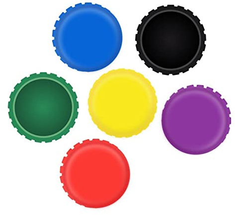 NOVIAFAM Silicone Bottle Cap 6 PCS Beer, Soda, Vinegar or Soy Saver