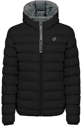 Lotto Piumino Uomo + Sacca - Piumino Uomo Invernale - Giubbotto Uomo 110 Grammi 4 Stagioni Trapuntato Imbottito - Giacca Uomo (149150.Black + Sacca, XL)