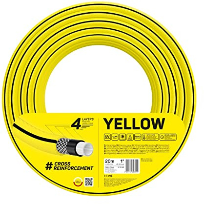 CELLFAST YELLOW Gartenschlauch 4-lagig, UV- und algenfest, REACH, 1, 20 m