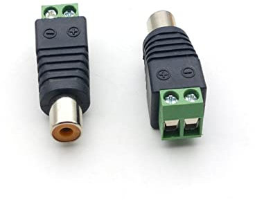 PSKOO 100pcs NEW Terminal Block To RCA Female For TV Video Adapter Cinch Connectors