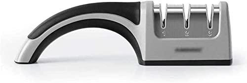 CAFFIA Afilador de cuchillos eléctrico profesional-nuevos afiladores de cuchillos antideslizantes de cerámica de diamante de 3 etapas, afilador de piedra for el hogar cuchillos de cocina herramientas