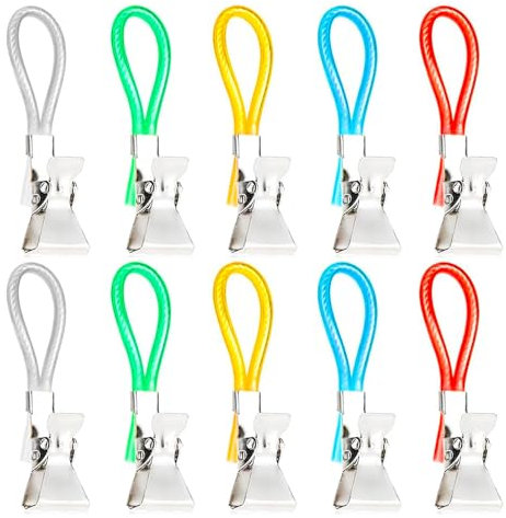 10 Stück Handtuchklammern,Aufhänger für Handtücher,Handtuchaufhänger Clip,Handtuch Klammer,Handtuch Clips zum Aufhängen,Handtuchclips Aufhänger,Haken für Handtücher Klammer-5 Farben