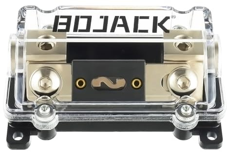 BOJACK 0/2/4 Gauge AWG In-Line ANL Sicherungshalter mit 200 Amp Sicherung, Automobil-Sicherungsblock, Sicherungskasten, Inline-Sicherungshalter – Keine Drahtklemmen erforderlich