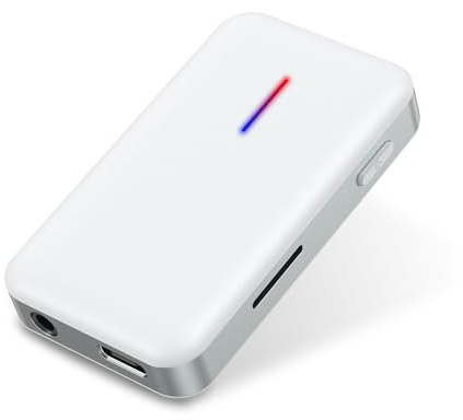 ORIA Bluetooth 5.3 Audio Aux Adapter mit Lärmminderung, Drahtloser Bluetooth Stereo Adapter, TF-Karten Slot, Typ-C, für Lautsprecher, Stereoanlagen, Kopfhörer