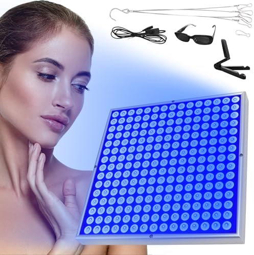 Solarium per la Casa,45W Lampade Abbronzanti Lampada Abbronzante Pieghevole con 225 LEDs,Solarium Viso Lampade Abbronzanti Lampada,con Supporto Regolabile,Ganci Sospesi e Occhiali Protettivi