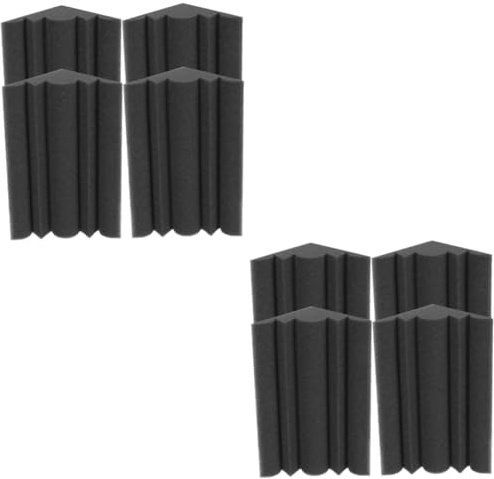 BESTonZON 8pièces Panneaux Acoustiques Mousse Absorbante Insonorisation Idéale Pour Studios Bureaux Et Salles De Cinéma Résistants Feu