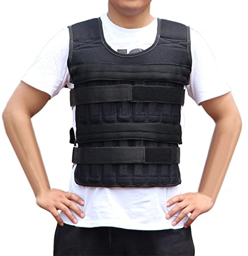 NCONCO Gilet lesté compact et réglable pouvant supporter jusqu'à 15 kg de poids de charge pour homme et femme (poches vides, poids non inclus)