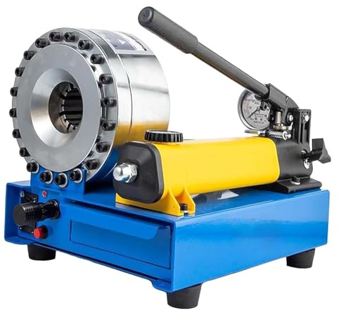 SACLMD Bärbar Hydraulisk Slangpressare, Inkluderar 7 Uppsättningar Stansar, Handhållen, 1000 kN Presskraft