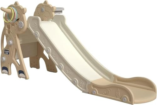 Lnhcrbs Folding Kids Slide, Toddler Slideis Suitable for Both Indoor and Outdoor Use, Garden Slide is Made of High-Density Polyethylene,Dimensions: 152 × 68 centimetres Sliding track: 142 centimetres