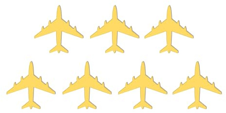 X7 Acrylic Airplane Gold Mirror Cupcake Toppers, Cake Toppers Airplane Cake Topper Decorations !!!