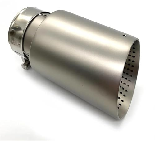 DZSQTUND Auspuffblenden 304 Matt-Edelstahl-Auto-Universal-Auspuffspitze Für Düse-einzelnes Schalldämpfer-Rohr 1PCS Auspuff Blende(IN 60MM-Out 114MM)