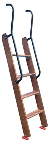 DMMFTERL Vintage Rv Bunk Bed Ladder, Universal Motorhome 4/5 Twin Step Ladders with Hardware Kit, Heavy Duty Loft Bed Frame for Kids Bedroom (Size : 4-Step 125cm) (5)