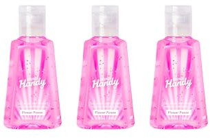 Merci Handy - Gel Mains Nettoyant Flower Power (30ml x 3) - Utilisation en déplacement - Ingrédients naturels - Formule douce et hydratante - Parfum floral envoûtant