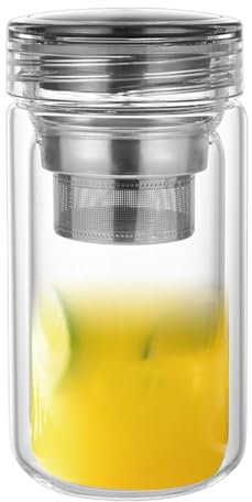 Taza infusora de té, vaso de té con filtro, botella de vidrio, infusores grandes, taza portátil, vaso para el hogar, taza transparente, taza de gran capacidad para café, hogar, familia, amigos