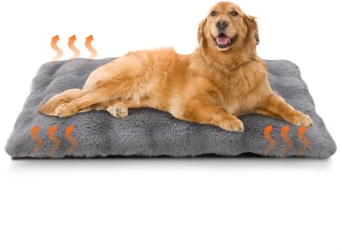 Wdmiya Selbstheizende Haustierdecke 90x60cm, Decke für Katzen & Hunde | Katzendecken Hundedecken Geräuschlos, Washbar Flauschig Selbstwärmende Thermodecke ohne Strom Kabel, Auto Haustier Decke