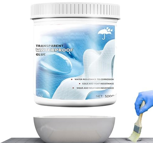 Sellador de cemento resistente al agua, 300 ml, antifugas y resistente a los rayos UV, sellador de cemento transparente, adhesivo de secado rápido para la cocina, la base, la pared, 1 unidad