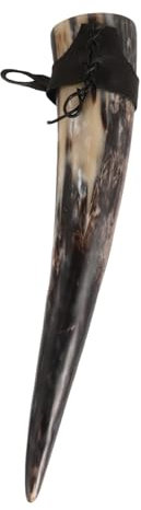 Milisten Chope De Corne à Boire Viking 28-30 Cm En Peau Naturelle Grosse Capacité Artisanale Décorative Pour Bière Et Vin Usage Maison Et Bar