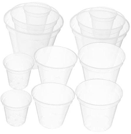 Toyvian 12pièces Lot de Pots à Orchidées Perforés Pots de Fleurs Plastique Respirants pour Orchidées Intérieures et Extérieures
