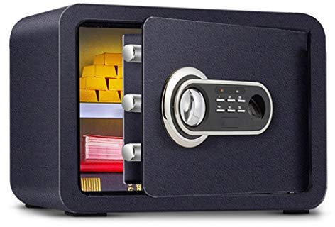 Casseforti per la casa Password Elettronica Chiave per Impronta Digitale Cassaforte Piccola Altezza Ufficio 25 cm Cassetta di Sicurezza Doppio Strato Antifurto di Grande capacità Camera da Letto