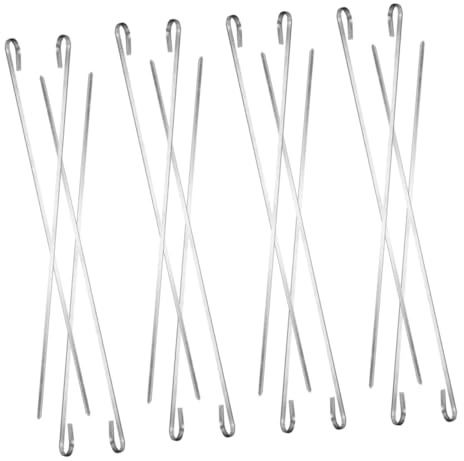 UPKOCH 16 pièces Brochettes Barbecue Acier Inoxydable Résistantes à Haute Température Kit Plat Brûlure pour Barbecue Extérieur Camping Pique