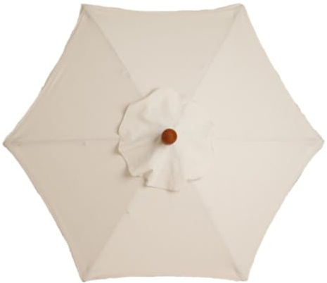 Ombrello da giardino per esterni, impermeabile, a 8 costine, con manovella e base a croce, perfetto per giardino, cortile, piscina, spiaggia, soluzione parasole