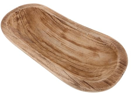 FUNOMOCYA Bandeja de Madera Decorativa Rústica para Velas y Frutas Soporte Estable para Tealights Centro de Mesa Versátil para Comedor y Cocina