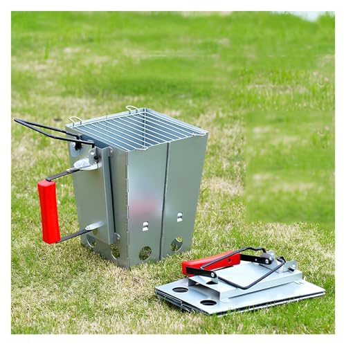 Wood Burning Stove Chimney Starter - Quick Ignition Foldable Charcoal Starter with Grill Fire Lighter for Easy Coal Lighting