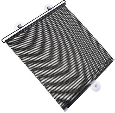 Blackout Roller Shade with Suction Cups 49x23 Pvc No Drill | Black out Blind Suction Cup, Bedroom Window Shades, Balcony Shades