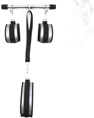 CYGzeon Juego De Esposas Bondage SM Con Ataduras Collar, Juguete Sexual, BDSM, Rol Fetichista, Correas Fijación, Camas Sexuales Eróticas, Juguetes