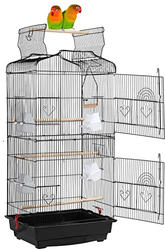 Large 36-Inch Portable Bird Flight Cage for Canary Parakeet Cockatiel Lovebird Finch Small Parrot Budgies Travel Bird Cage