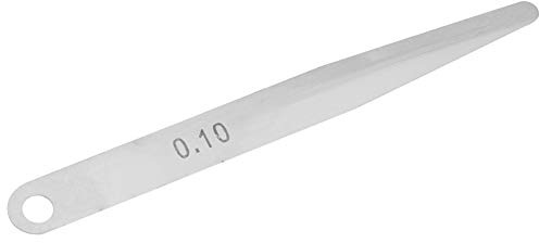 Spessimetro Affusolato per Misurazione Spessore 0,08mm e 0,1mm Confezione da 5 Pezzi Argento Strumento di Precisione per Lavori Fai da Te e Industriali