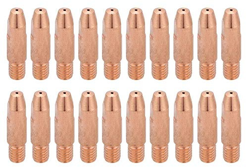 1mm kopparkontaktspets svetsmunstycke kontaktspets M6 för 24KD MIG/MAG svetsbrännare, 20st