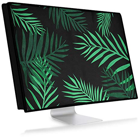 kwmobile Housse écran ordinateur compatible avec 24-26 moniteur - Protection d'écran PC - vert-vert foncé-noir