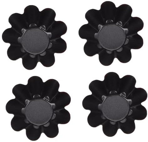 Angoily Moule à Gâteau en Acier Carbone, 4 Pièces, Rouge Noir, Classique, Pâtisserie, Anti-adhésive, Lavable au Lave-vaisselle, Résistant au Four jusqu'à 450°C