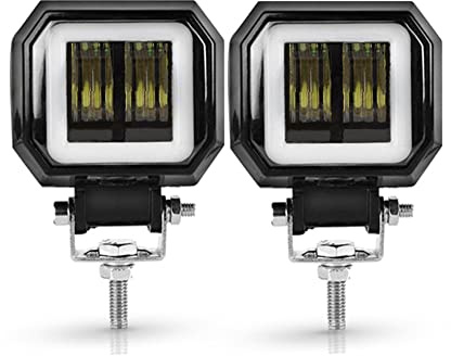 TOTMOX 2pcs 12V 24V 20W LED barre luminose per fuoristrada moto, moto, ATV, fari ad alta luminosità, fendinebbia di guida esterni quadrati/circolari