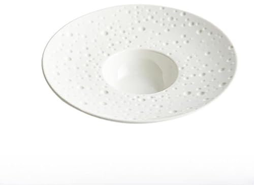 Vajilla de cerámica Vajilla creativa blanca para hotel en casa, plato de sombrero de paja, plato de comida occidental, plato de pasta, plato de sopa, plato hondo para el hogar ( Color : 11.5 inches )