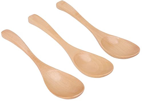 Topyond Set di 3 Cucchiai di Legno - Realizzati in Legno - Ideali per Raccogliere, Servire E Servire - Stoviglie Perfette per Porridge, Dessert