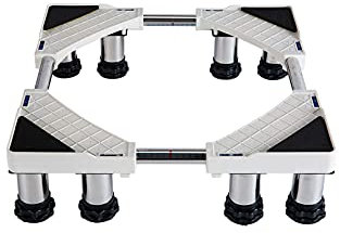 Heavy Duty 4/8/12 Legs Washing Machine Base Stand Adjustable Refrigerator Holder Bracket Length 51-72cm Width 46-68cm Wine Cooler Stent Fridge Stand Pedestal (H:14-17cm) (12 Legs,14-17cm) (4 Legs