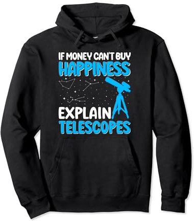 Teleskop Nachthimmel Uhr Sterne Astronomie Liebhaber Pullover Hoodie