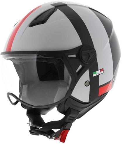 Jet Helm Mopedhelm | VITO Moda | Herren und Damen | Jethelm mit Visier | ECE 22.06 Zertifiziert | Motorradhelm (L (59cm))
