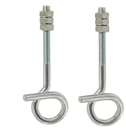 cyclingcolors 2x crochet pour balancoire M10 acier avec 3 écrous support attache fixation portique siège corde à nœud hamac arbre