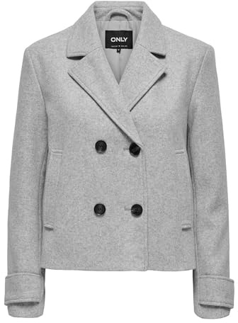 ONLY Femme Onlfreja Life Otw Noos Veste Courte Manteau, Gris Clair Chiné, XS EU